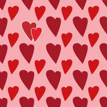 Hearts pattern. Vector illustration of hearts seamless pattern. Background fr Stock Illustration