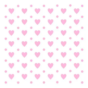 Hearts pattern white background Stock Illustration
