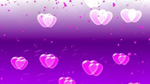 Hearts with Petals Stock Footage 250158528
