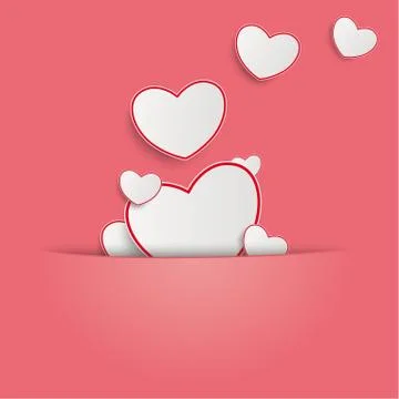 Hearts pink background Stock Illustration