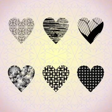 Hearts on a pink background イラスト素材