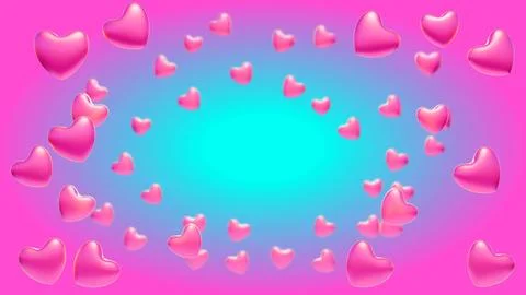 Hearts Pink Stock Illustration