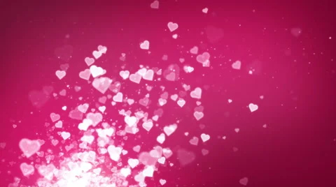 Hearts Pink Rising Stock-Footage 44680443
