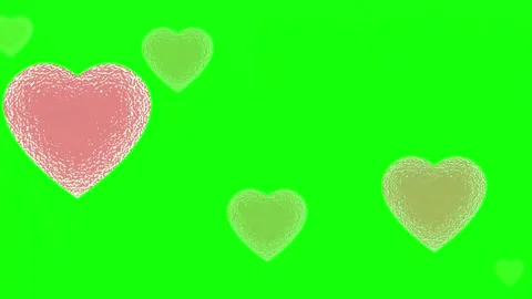 Hearts Professional on Chroma Key for Compositing 库存影片 345497189