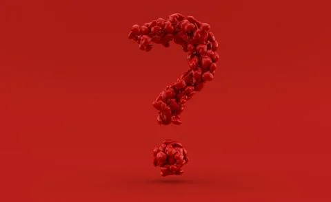 Hearts in question mark shape Stock Illustration