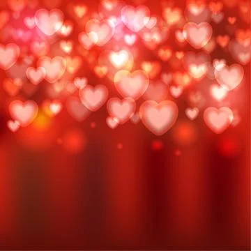 Hearts red blurred background Stock-Illustration