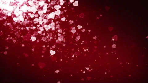 Hearts Red Falling Stock-Footage 44681565