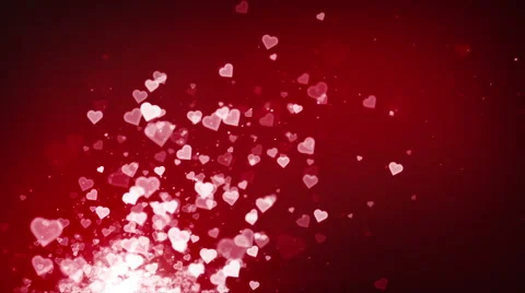 Hearts Red Rising Stock Footage 44682691
