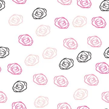 Hearts, roses, flowers pattern, additional pattern to the ballet collection Illustrazione stock