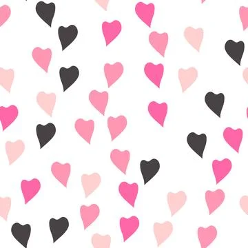 Hearts, roses, flowers pattern, additional pattern to the ballet collection Stock Illustration