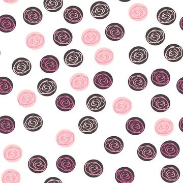 Hearts, roses, flowers pattern, additional pattern to the ballet collection Stockillustratie