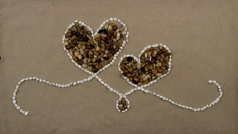 Hearts in the Sand Video stock 330793013