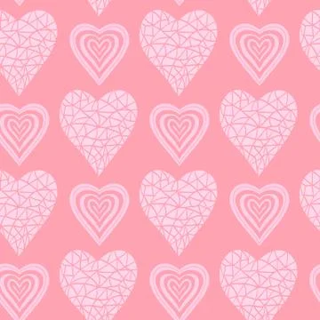 Hearts seamless abstract Stock Illustration