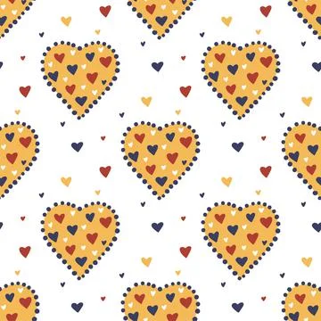 Hearts seamless background. Stock Illustration