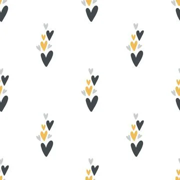 Hearts seamless background. Stock Illustration