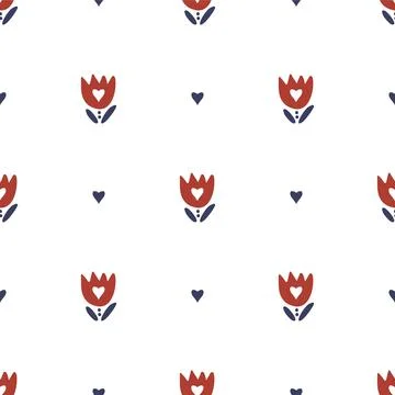 Hearts seamless background. Stock Illustration