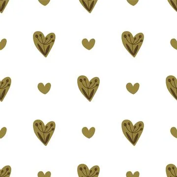 Hearts seamless background. Stock Illustration