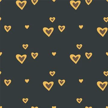 Hearts seamless background. Stock Illustration