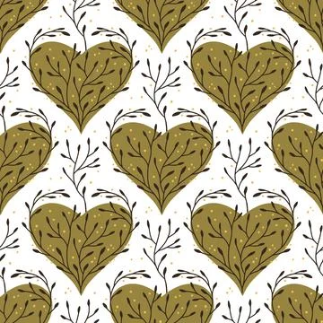 Hearts seamless background. Stock Illustration