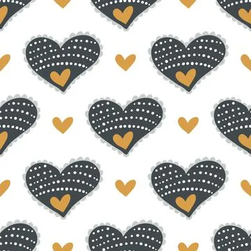 Hearts seamless background. Stock Illustration