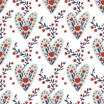 Hearts seamless background. Stock Illustration