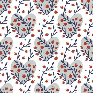 Hearts seamless background. Stock Illustration