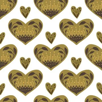 Hearts seamless background. Stock Illustration