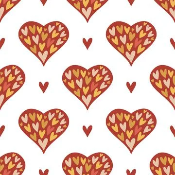 Hearts seamless background. Stock Illustration