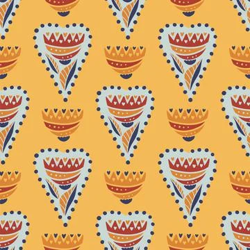 Hearts seamless background. Stock Illustration