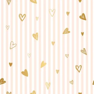 Hearts, seamless pattern, decorative texture Stock Illustration