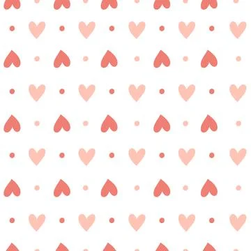 Hearts seamless pattern. Design for fabric, textile, wrapping paper. Stock Illustration