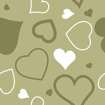 Hearts. Seamless pattern, fabric design, wrapping paper, wallpaper, backgroun Stock Illustration