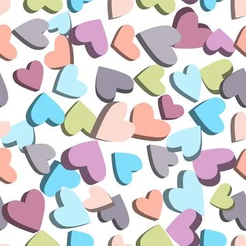 Hearts. Seamless pattern, fabric design, wrapping paper, wallpaper, backgroun イラスト素材