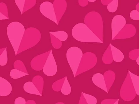 Hearts seamless pattern. Happy Valentine's day, 14th of February. Vector illu Stock-Illustration
