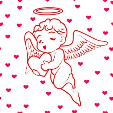 Hearts seamless pattern Stock Illustration