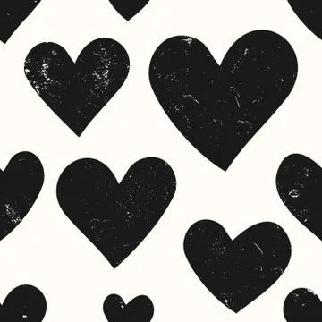 Hearts Seamless Pattern Illustrazione stock