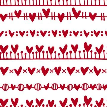 Hearts seamless pattern Stock Illustration