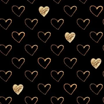 Hearts seamless pattern Stock Illustration