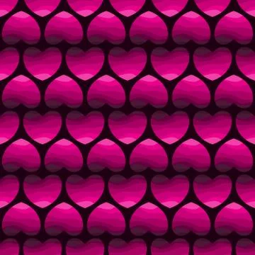Hearts seamless pattern Illustrazione stock
