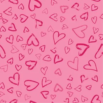 Hearts seamless pattern Stock Illustration