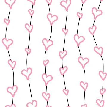 Hearts seamless pattern Stock Illustration