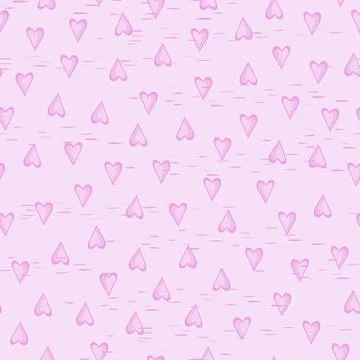 Hearts seamless pattern. Stock Illustration