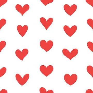 Hearts seamless pattern. Love, romantic, Valentines Day. Stock Illustration
