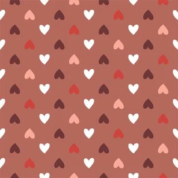 Hearts seamless pattern, lovely romantic background, great for Valentine's Da Stock Illustration