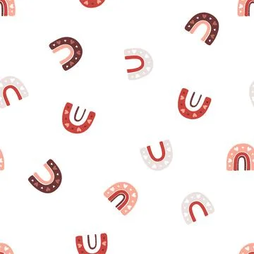 Hearts seamless pattern, lovely romantic background, great for Valentine's Da Stock Illustration