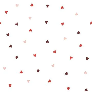 Hearts seamless pattern, lovely romantic background, great for Valentine's Da Stock Illustration