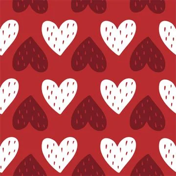 Hearts seamless pattern, lovely romantic background, great for Valentine's Da Stock Illustration