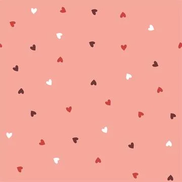 Hearts seamless pattern, lovely romantic background, great for Valentine's Da Stock Illustration