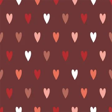 Hearts seamless pattern, lovely romantic background, great for Valentine's Da Illustrazione stock