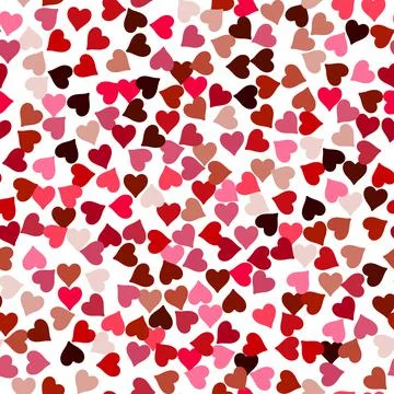 Hearts seamless pattern. Multicolored hearts from light to dark. Valentine s  Stock Illustration